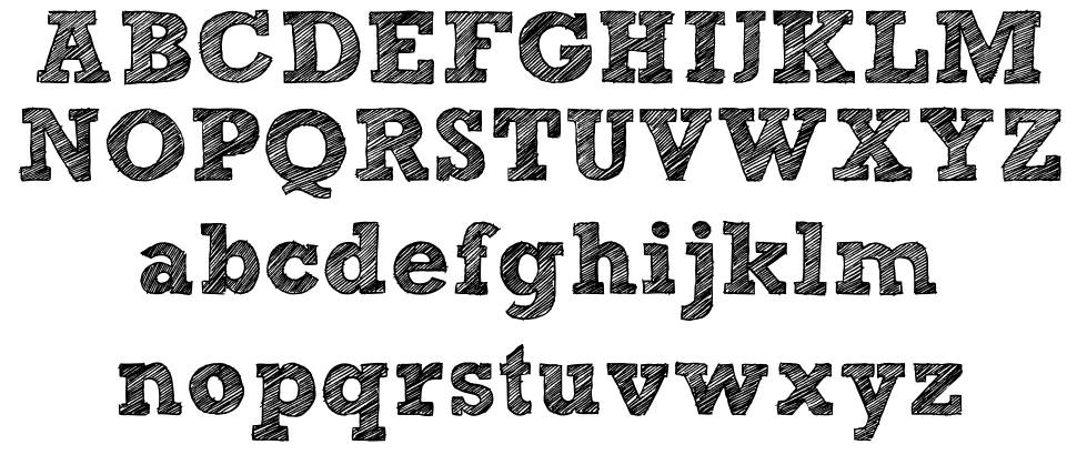 Sketch Block font Örnekler