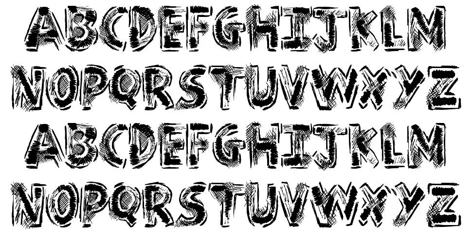 Sketch Pad font specimens