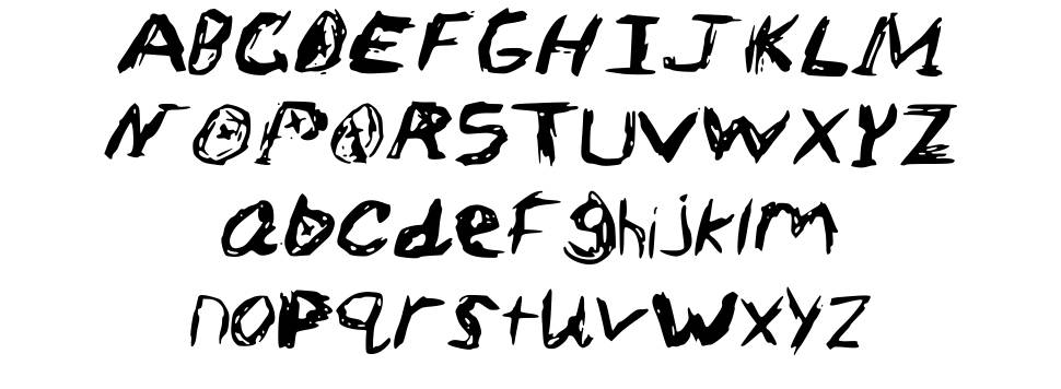 Sketch Scoring Font police spécimens
