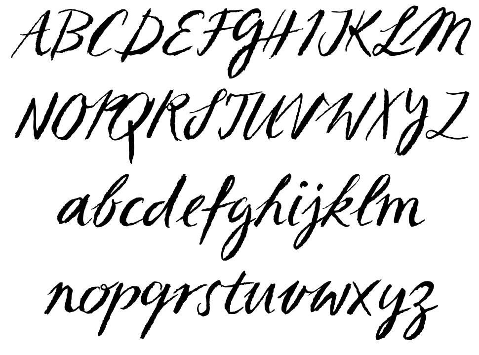 Sketch Script font specimens