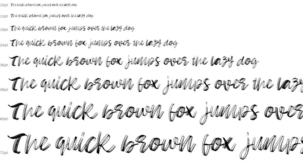 Sketch Time font Waterfall