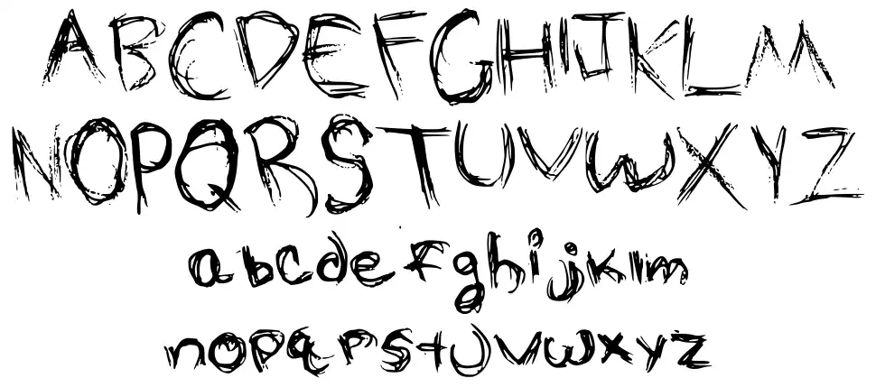 sketched font