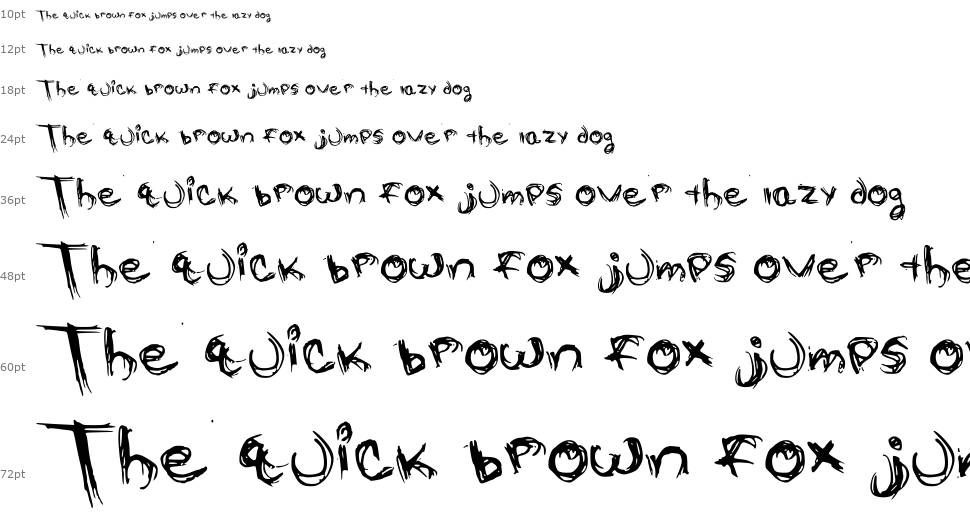 Sketched font Waterfall