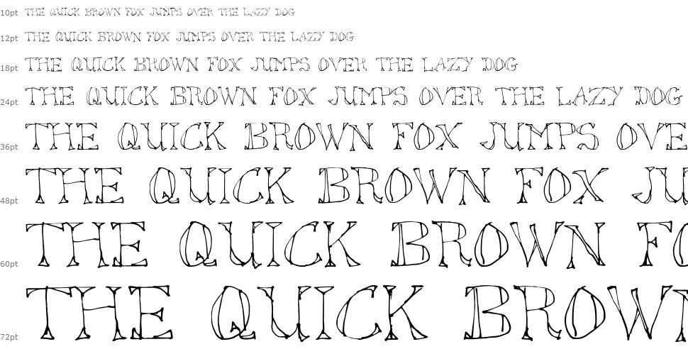 Sketched Out font Waterfall