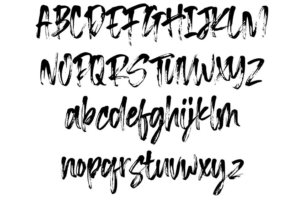 Sketching schriftart vorschau