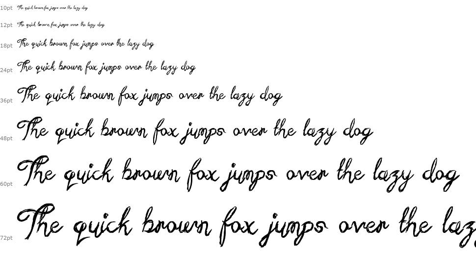 Sketchy Script font Şelale