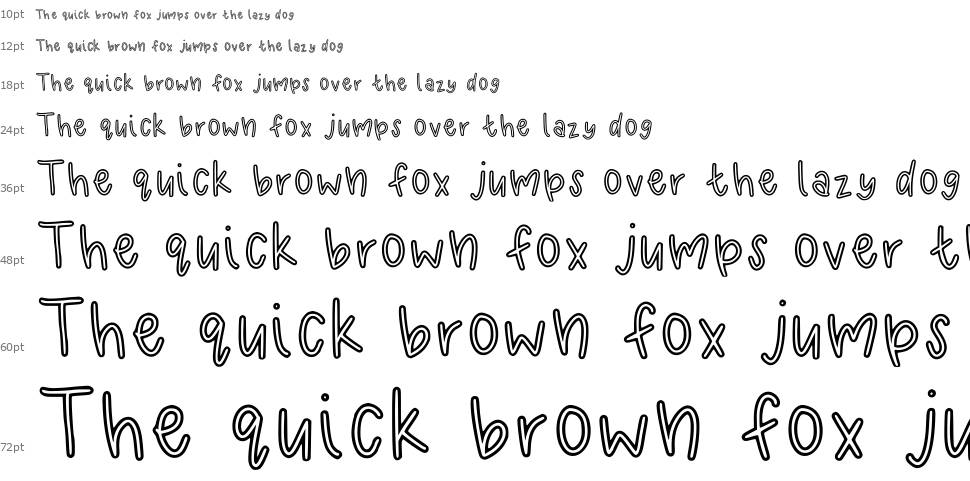 Skinny Outlines font Şelale