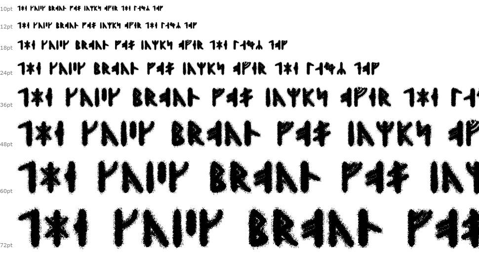 Skraeling Runic písmo Vodopád