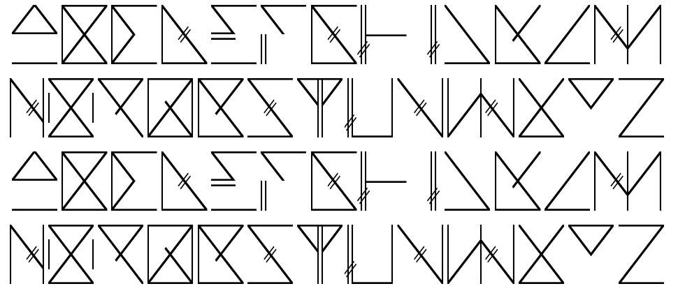 Skramline フォント 標本