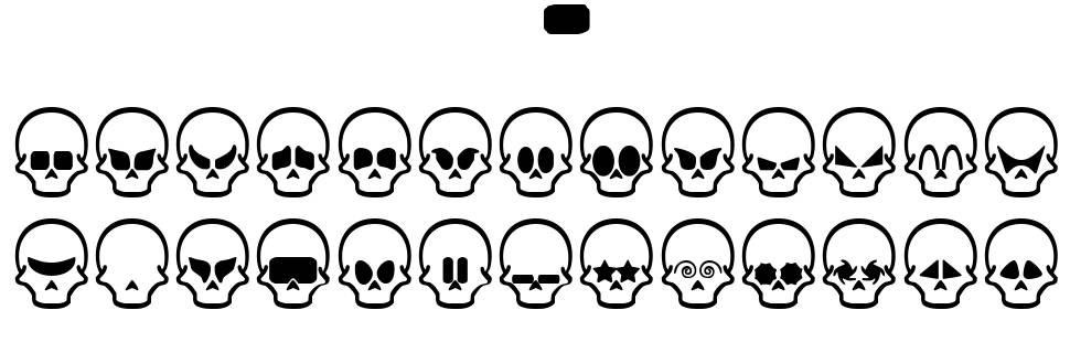 Skull Capz fuente Especímenes