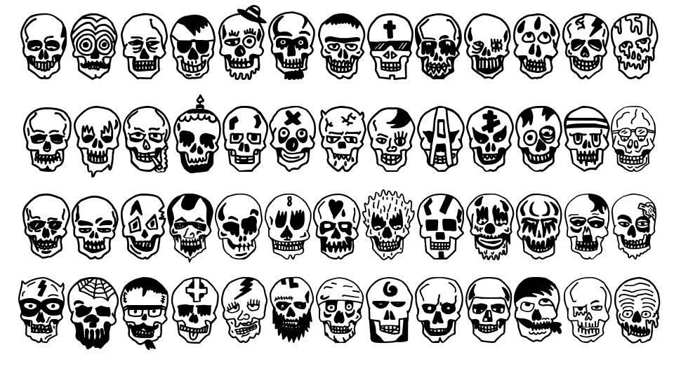 Skulls Party Icons फॉन्ट
