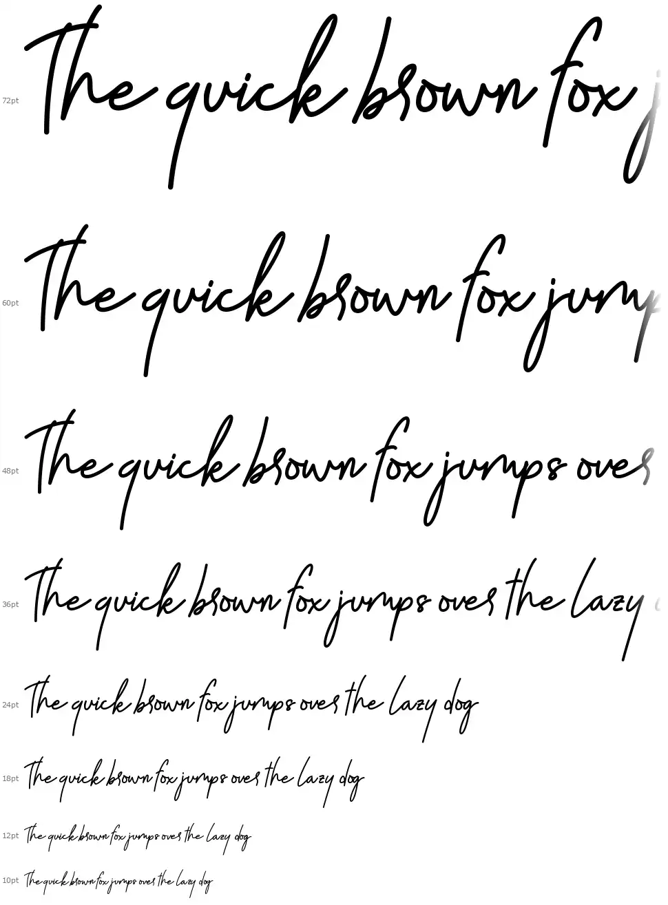Sky Fly Scriptfont waterfall