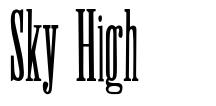 Sky High font