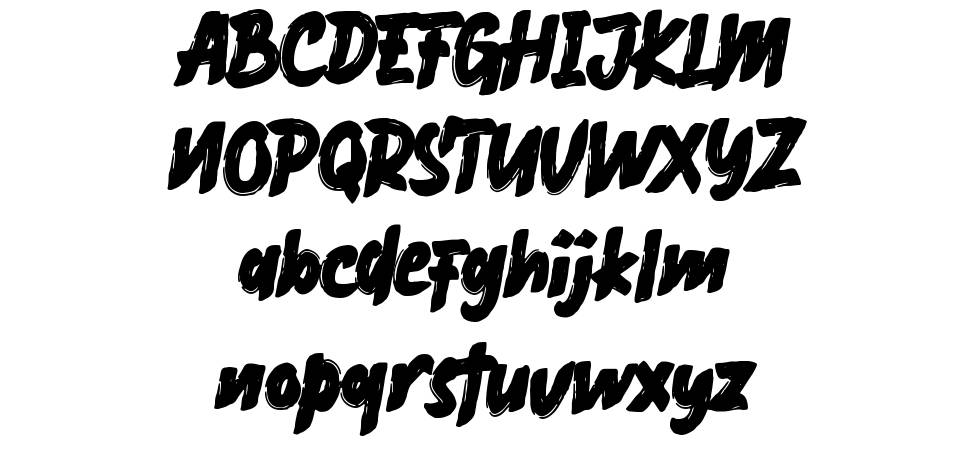 Skybrush font specimens