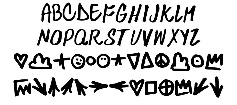 Skylarking font specimens