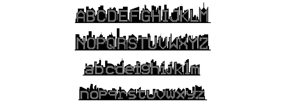 Skyline font Örnekler