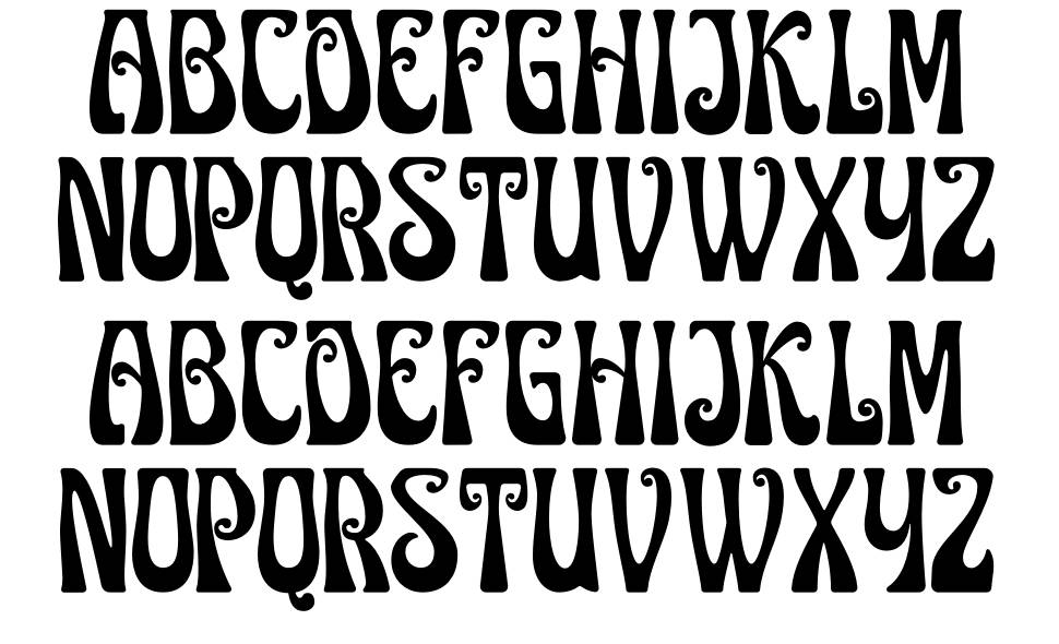 Skypian font specimens