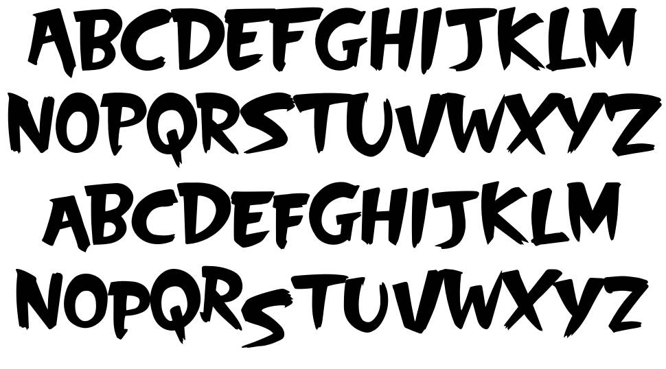 SkyScrappers font specimens
