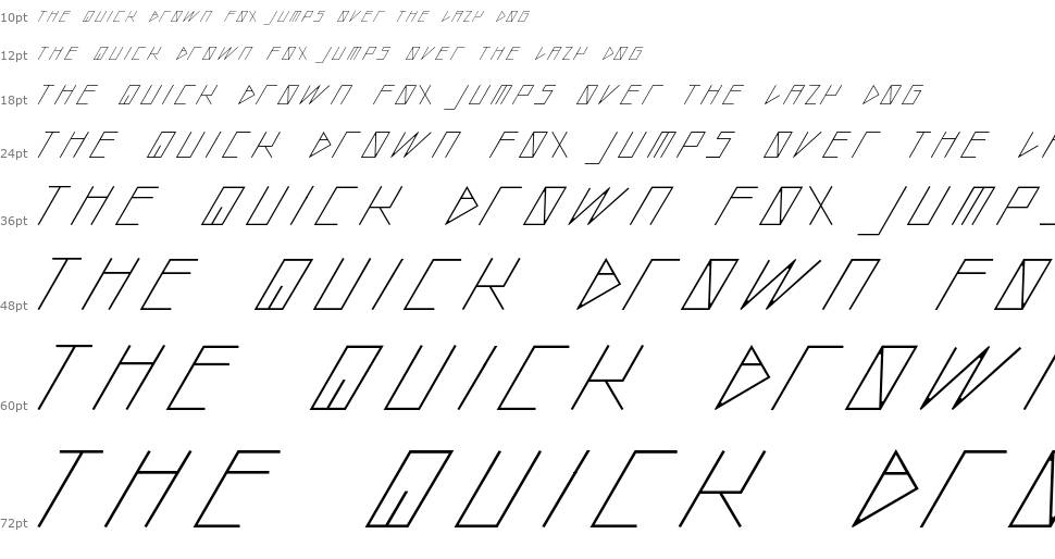 Slanted Italic Shift font Şelale