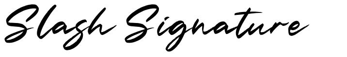 Slash Signature font
