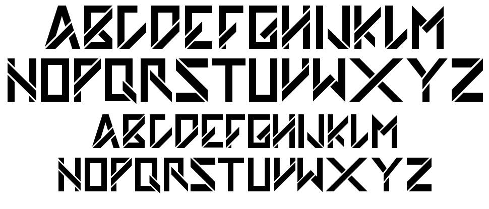 Slashfold font specimens