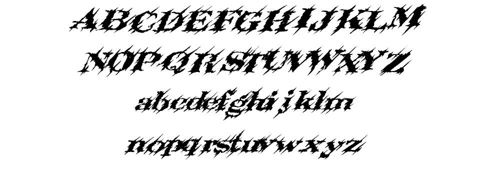 Slashtacular písmo Exempláře