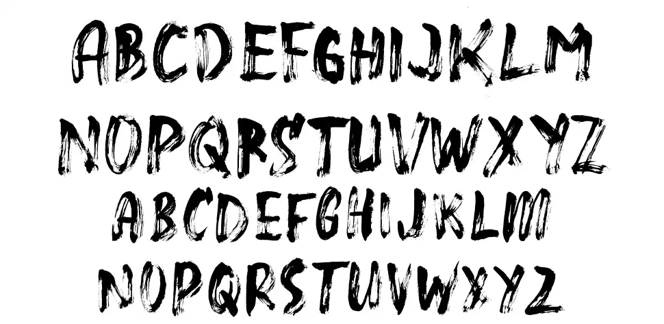 Slasz Brushfont specimens