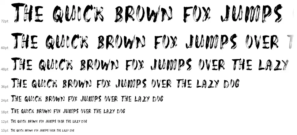 Slasz Brushfont waterfall