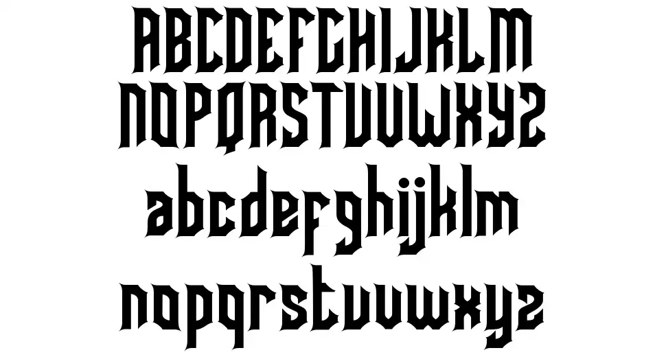 Slaughter font Örnekler