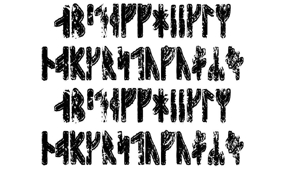 Sleipnir Runic font specimens