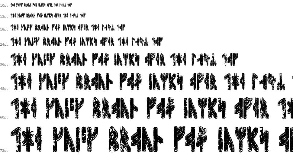 Sleipnir Runic font Waterfall