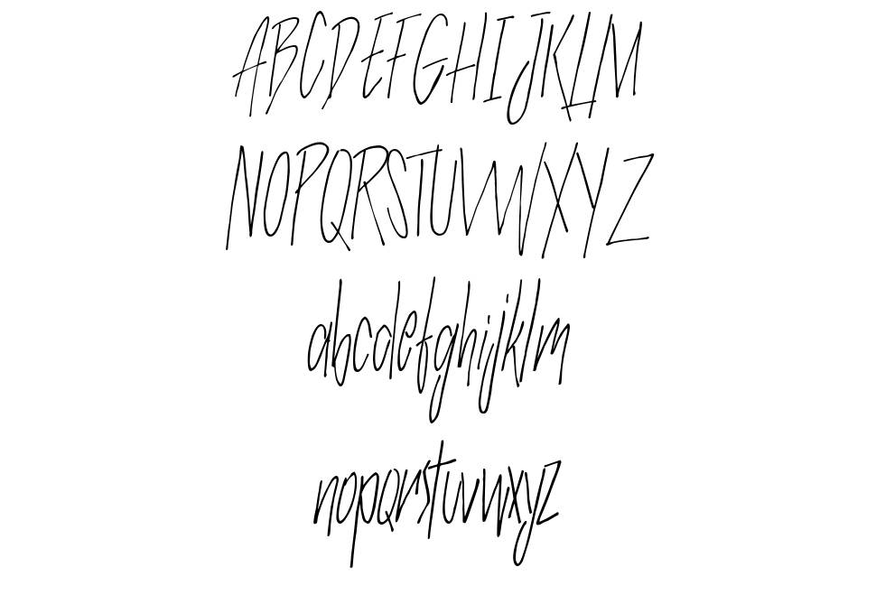Slender Thin font Örnekler
