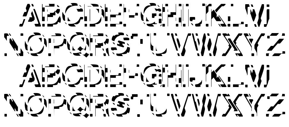 Sliced Tech font specimens