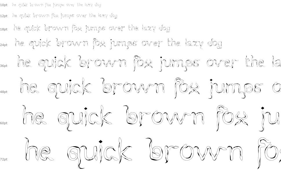Slither NN font Waterfall