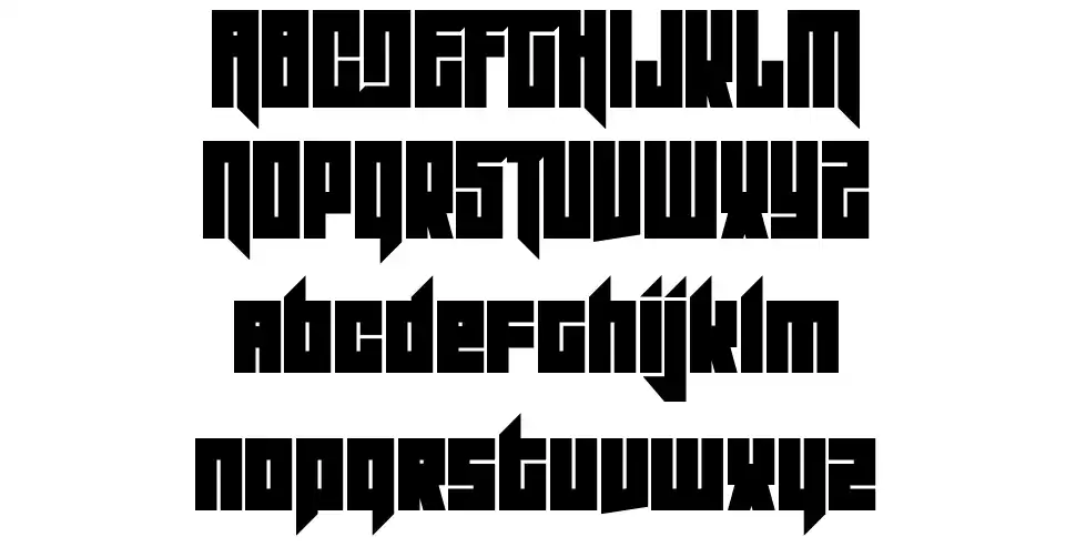 Slitter font specimens