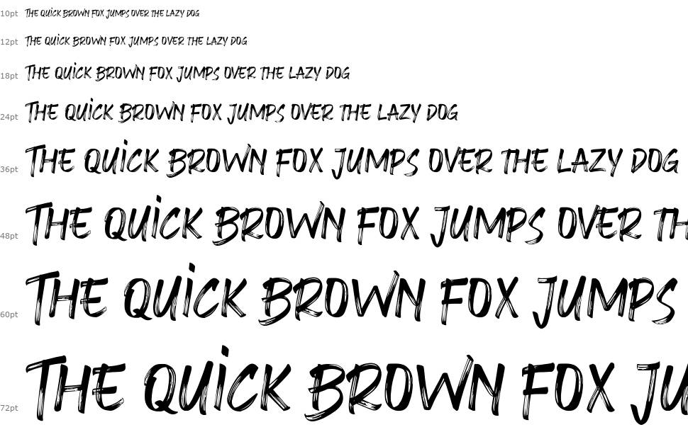 Slouchy Brush Fonts carattere Cascata
