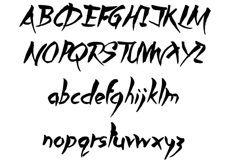 Slowed Down font specimens