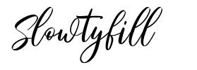 Slowtyfill шрифт