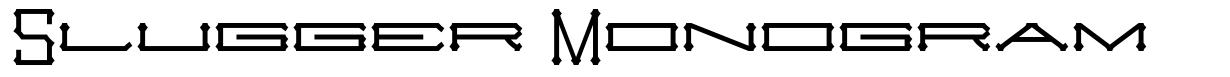 Slugger Monogram шрифт