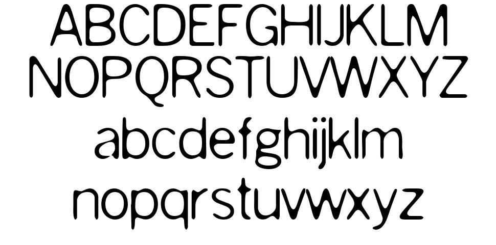 Slurry font specimens