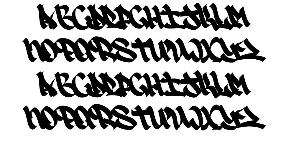 SlySki Original font Örnekler