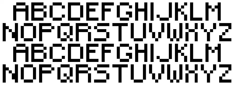 Small Pixel font specimens