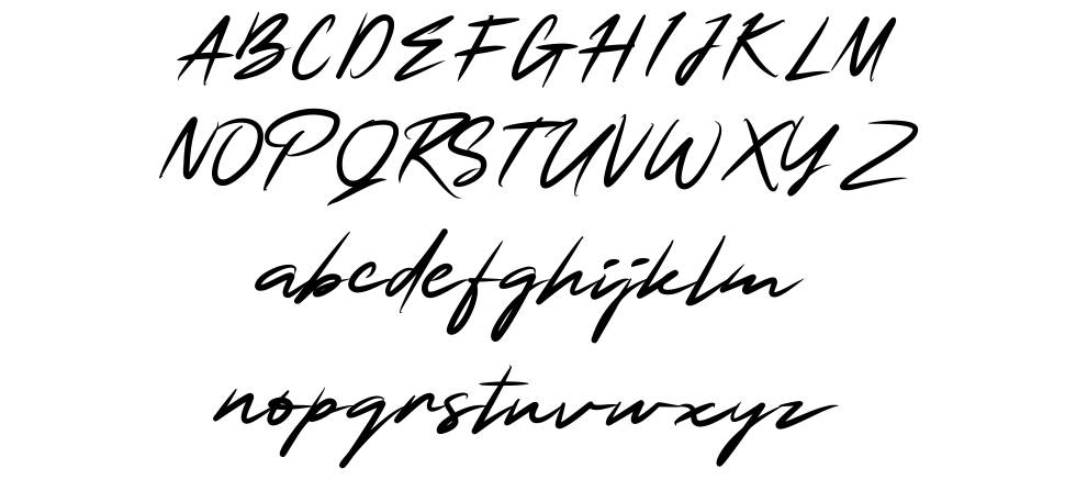 Smart Signature font specimens