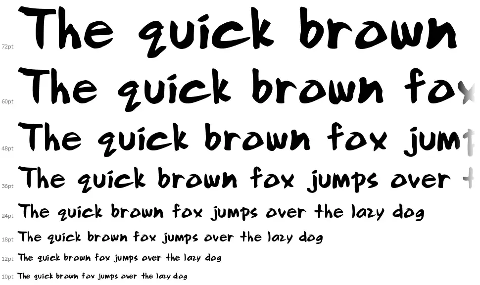 Smile Comixfont waterfall
