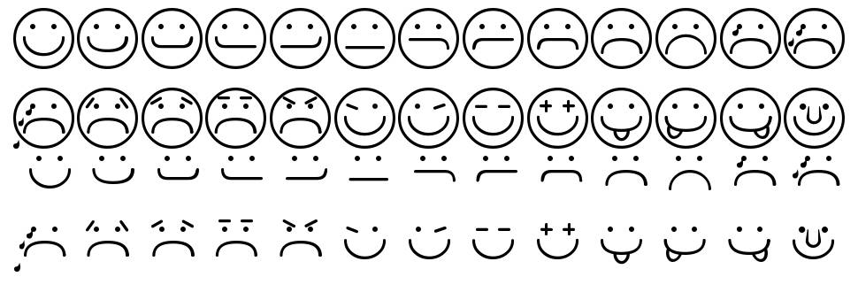 Smileyface font Örnekler