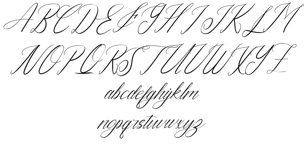 Smith Signature font specimens