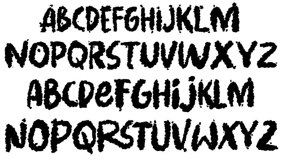 Smooky font specimens