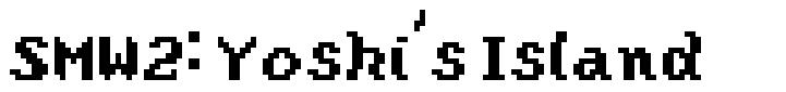 SMW2: Yoshi's Island шрифт