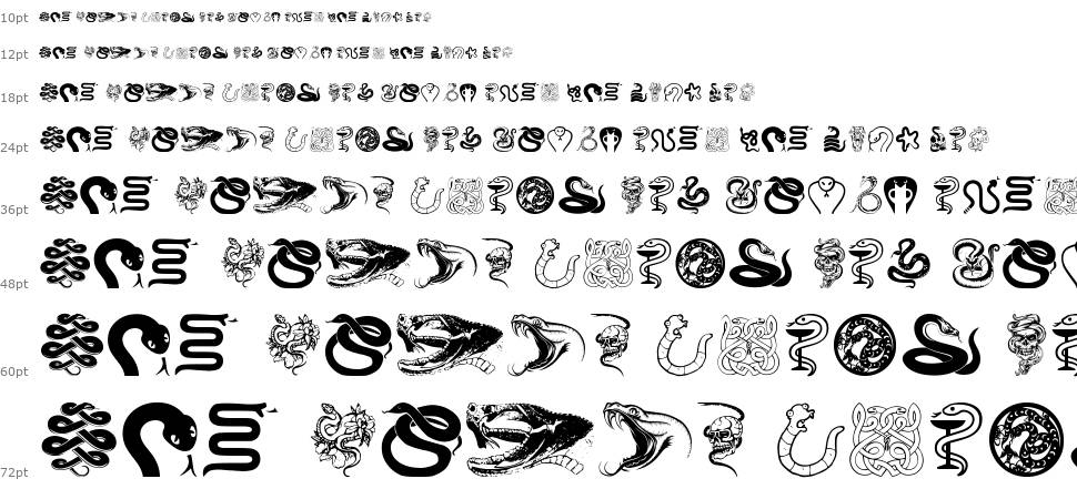 Snake Mix font Şelale