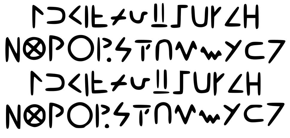 Snarpp Alphabet font specimens